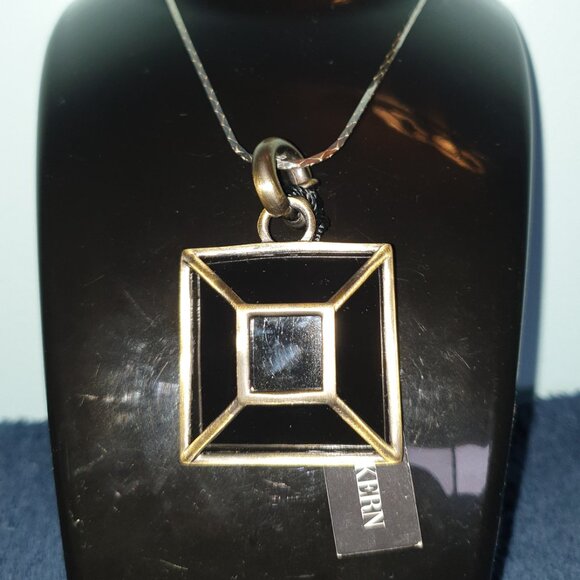 Large Dyrberg/Kern Copenhagen Black Art Deco Pendant - Picture 10 of 11